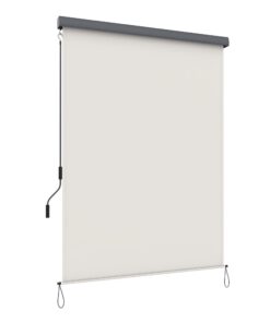 SongMics Vertikalmarkise ausziehbar GSA185M01, Schutz vor Sonne und Wind für Terrasse und Balkon, Sichtschutz beige
