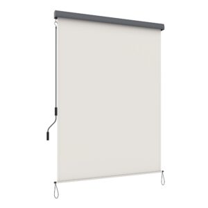 SongMics Vertikalmarkise ausziehbar GSA185M01, Schutz vor Sonne und Wind für Terrasse und Balkon, Sichtschutz beige