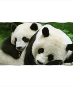 Zomer Strandtuch Großer Panda - Bedrucktes Mikrofaser Badetuch 70x140cm