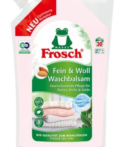 Frosch Fein & Woll Waschbalsam für delicates Geschirr bei sanfter Reinigung und Schutz im täglichen Gebrauch.