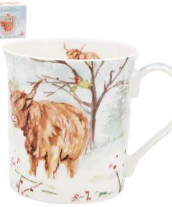 Das Leonardo Collection Highland Cow Becher für heiße Getränke, wiederverwendbare Porzellantassen für Küche und Zuhause,