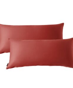 Soulful Satin Kissenbezug 40x80 Baumwolle, weich und bequem, oekotex zertifiziert, rot Soulful Satin Kissenbezug 40x80