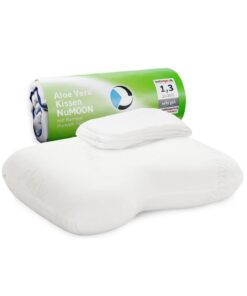 NuMOON Orthopädisches Nackenstützkissen seitenschläfer-freundlich Druckentlastung Aloe Vera Entzündungshemmung Allergike