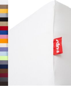 R-Up Beste Spannbettlaken 90x200-100x220 bis 35cm Höhe für das ganze Familienzimmer 100% Baumwolle Oeko-TEX stressfrei u
