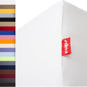 R-Up Beste Spannbettlaken 90x200-100x220 bis 35cm Höhe für das ganze Familienzimmer 100% Baumwolle Oeko-TEX stressfrei u