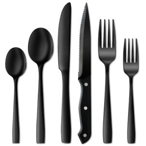 GMAXT Besteck Set für 6 Personen, Edelstahl, Spülmaschinenfest, Premium-Qualität | GMAXT Edelstahl Essbesteck Set, 36 T