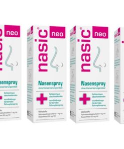Nasic Neo Nasenspray 10 ml für Erwachsene - Set mit 5 x 10 ml und Handcreme incl.