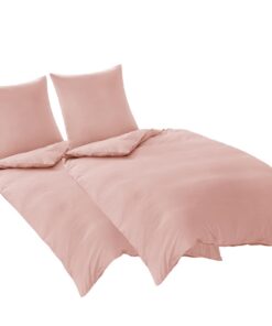 Aisbo Mikrofaser Bettwäsche 135x200 Rosa - Weich und Bügelfrei Aisbo ÖKO-TEX Bettwäsche 135x200 Rosa mit Kissenbezug Ais