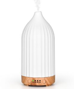 Aroma Diffuser für ätherische Öle Weiß (100ml) - Ultraschall Luftbefeuchter & Duftlampen für Yoga, Büro & Schlafzimmer -