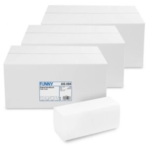 Funny Papierhandtücher Hochweiss + Zellstoff + 24 x 21/10,5 cm + Familie + Bad + Reinigung der Hände + 4000 Stück im Kar