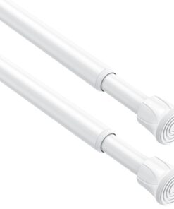 2er-Set Ausziehbare Gardinenstange ohne Bohren – Teleskopstange Ø13 mm, 40–70 cm – Klemmstange für Fenster, Schränke, Kü