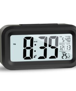 JOPHEK LCD Digitaler Wecker - Intelligenter Schlafzimmer-Wecker mit Temperatur und Schlummerfunktion für-sizing Kompakt