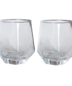 YDZB 2 PC Whiskey Gläser No-Lead Kristallklars Glas Tassen 300ml Perfekt für Wein, Wasser, Saft, Cocktail, Latte Macchia