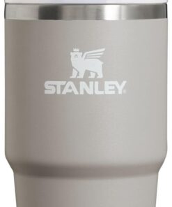 Stanley Quencher H|0 FlowState Vakuumisolierter Trinkbecher, Edelstahl, Grau (Ash), 887 ml
