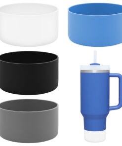 Incycall Stanley Cup Zubehör 4er-Pack Silikon Schutzmanschette - Stanley IceFlow 20oz/30oz, Hydro Flask 12oz/20oz, Schwa