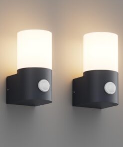 Klighten 2 Stück Wandleuchten Außen Innen | Bewegungsmelder | Eingang Terrass