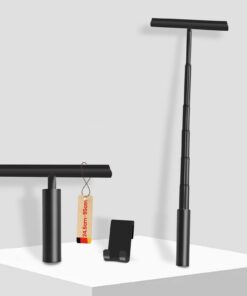 **LORESJOY Ausziehbarer Duschabzieher Schwarz, Verstellbare Länge 95cm für Spiegel und Autoscheiben** | **LORESJOY Dusc