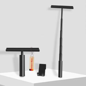 **LORESJOY Ausziehbarer Duschabzieher Schwarz, Verstellbare Länge 95cm für Spiegel und Autoscheiben** | **LORESJOY Dusc