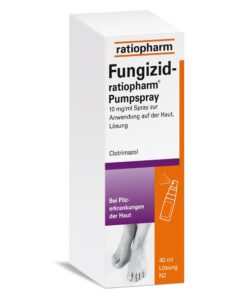 Ratiopharm Fungizid® Pumpspray Clotrimazol 40ml - für sanfte Hautbehandlung - Fur Fußpilz - Für das gesamte Familie - id