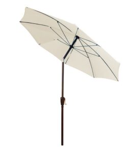 Dehner Sonnenschirm Kos, rund, ca. Ø220 cm - Beliebte große Sonnenschirm für Familien - Garten- und Strandvergnügen - UV