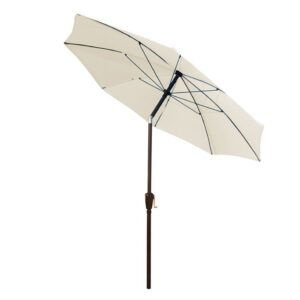 Dehner Sonnenschirm Kos, rund, ca. Ø220 cm - Beliebte große Sonnenschirm für Familien - Garten- und Strandvergnügen - UV