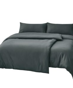 RUIKASI Oeko-TEX Bettwäsche 135x200 4teilig Grau - Anthrazit Weich und Bügelfrei RUIKASI 135x200cm Bettwäsche-Sets Oeko-