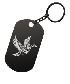 Generisch Flying Goose Steele Schlüsselanhänger, lasergegraviert, für Jungs und Mädchen, zum Tragen am Schulranzen oder