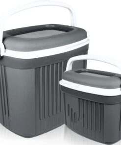 Kühlbox 2er Set Kühltasche fürcamping Isoliertasche 32L+8LGrau | Kühlbox 2er Set Isolierbox Outdoor Thermobox Grau | Kü