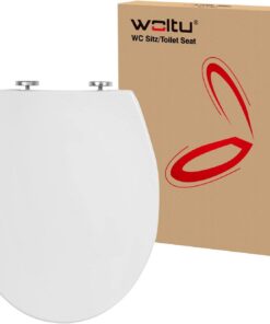 WOLTU Antibakterieller WC Sitz mit Absenkautomatik für moderne Badezimmer | WOLTU Fast Fix Toilettensitz mit Absenkauto