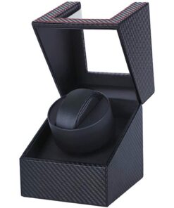 Automatische Uhrenbeweger Box mit leisem Motor für Automatikuhren | DRAIGERWAY Automatische Uhrenbeweger Box PU Leder G