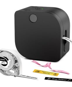 Phomemo Etikettendrucker Mini Bluetooth P12 + Selbstklebend + Schule und Büro + Zuhause Nutzung + Thermotransfer-Label +