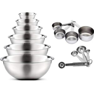 Kitchen Kemistry Edelstahl Schüssel-Set für die Küche Multifunktional Ideal zum Kochen und Backen 14er-Set