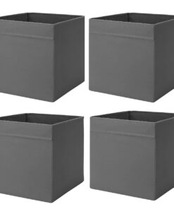 Ikea Dröna Aufbewahrungsbox, Regalorganizer, samtiger Stoff, fürs Homeoffice, 33 x 38 cm, 4 Stück