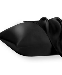 Vielit 2er Set Satin Kissnbezug 40x60 mit Zip Schwarz EEIN Silken Schlafzimmerelement für Echte Kurze Haare OEKO-TEX STA