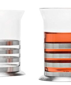 Leonardo Balance Teegläser, 350 ml, 2-er Set, handgefertigt, hitzebeständiges Glas und Edelstahl, moderne Küche, praktis