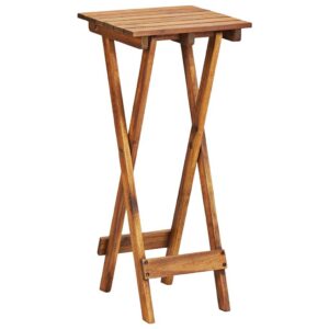 vidaXL Akazienholz Massiv Klappbar Blumenständer Dekosäule Witterungsbeständig 30x30x67cm