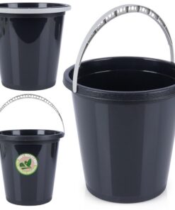 Putzeimer Kunststoff-Eimer -_Black_5_L_Schlauchputzer_Reinigung_Eimer