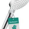Hansgrohe Crometta Wassersparender Duschkopf 6 l/min, 2 Strahlarten, Antikalk-Funktion, Weiß/Chrom 26336400 Hansgrohe