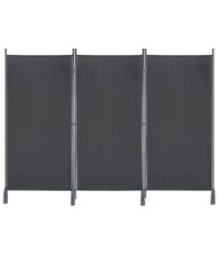 UISEBRT Raumteiler Paravent Anthrazit 275x180 cm Büros Freistehend Trennwand Sichtschutz