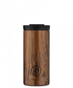 24Bottle Reisebecher - Sequoienholz, 600 ml - Vielseitig einsetzbar, praktische Größe für den Alltag und Sport - Hochwer
