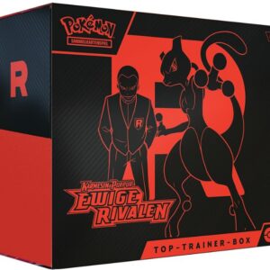 Pokémon Karmesin & Purpur 10: Ewige Rivalen – Top-Trainer-Box mit 9 Boostern & Zubehör + Heartforcards® Versandschutz fü