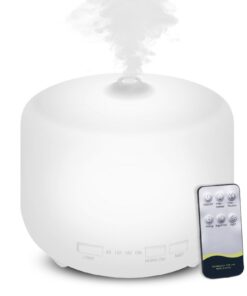 Ultraschall Aromatherapie Diffuser - 500ml Ätherisches Öl, 15 Farben Licht Modus, Auto-Ausschalten, Luftbefeuchter für S