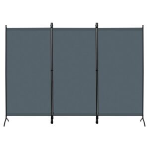 WOLTU Raumteiler freistehend Dunkelgrau 255x182 cm, Sichtschutzwand Balkon Terrasse | WOLTU Klappbarer Paravent Dunkelg