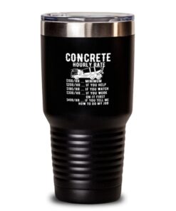 Edelstahl Isoliert 30oz Tumbler - Lustige Beton LKW Stundensatz - Fahrer - Autofahrer - Isolierte Tassen für LKW-Fahrer