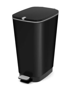 CURVER Treteimer 45 Liter mit Pedal Deckel & Beutelhalter schwarz metallic 29x44,5x60,5 cm