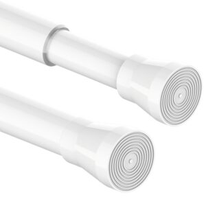 1 Stück Duschstange ohne Bohren Edelstahl für Badezimmer und Balkon - einteiler Weiss (102-208cm)