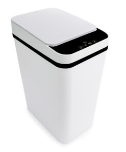 VicBre White 12L Sensor Müleimer Automatischer Touchless Abfallcontainer für Schlafzimmer, Wohnzimmer und Küche