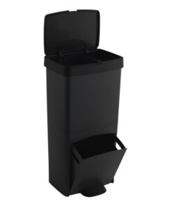 SP Berner Recycling Müllcontainer, 70 l, vertikal, einfache Handhabung, Schwarz