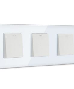BSEED Kristall Weiß 10A Wandschalter Lichtschalter Unterputz Schalter | BSEED 1 Fach 1 Weg Glas Lichtschalter Physische