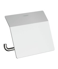Hansgrohe AddStoris Toilettenpapierhalter -chrome, für Badezimmer, verdeckte Montage, Klopapierhalter mit Deckel, 417530
